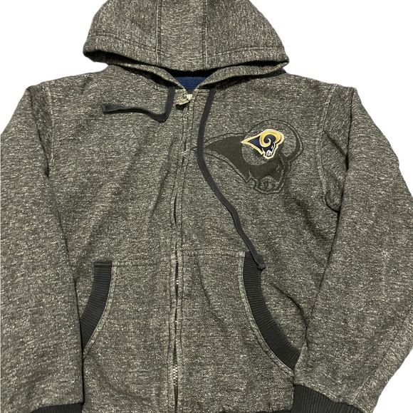 NFL pro line grey St. Louis rams hoodie sweatshirt jacket size medium - Picture 1 of 8